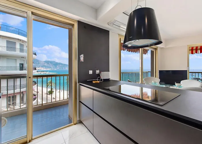 Superbe 3 Pieces Vue Mer, Climatisation, Balcon * روكوبرُن كاب مارتي